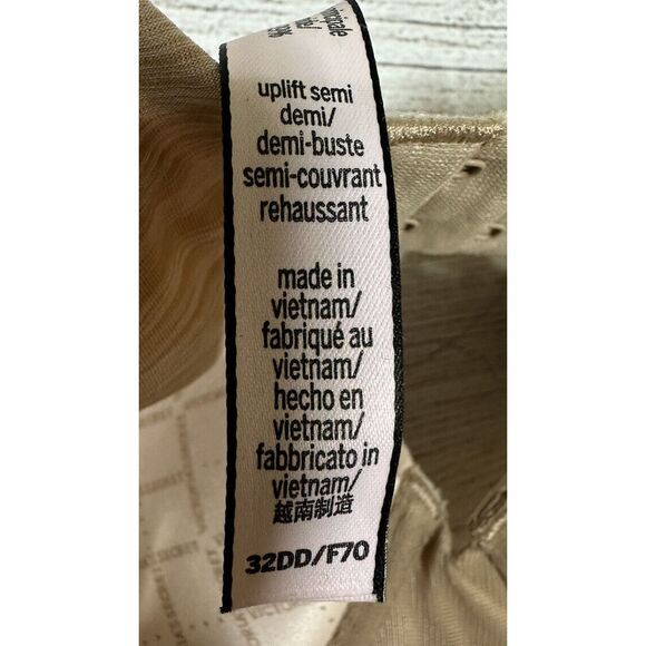 Victoria's‎ Secret Beige Perfect Shape Bra 32D Uplift Semi Underwire Woman's - Picture 5 of 6